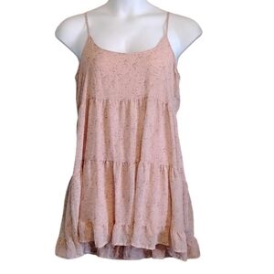 Pink Floral Spaghetti Strap Dress